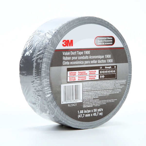Duct Tape, 5.8 Mil, 2"x50 yds., Silver, PK24